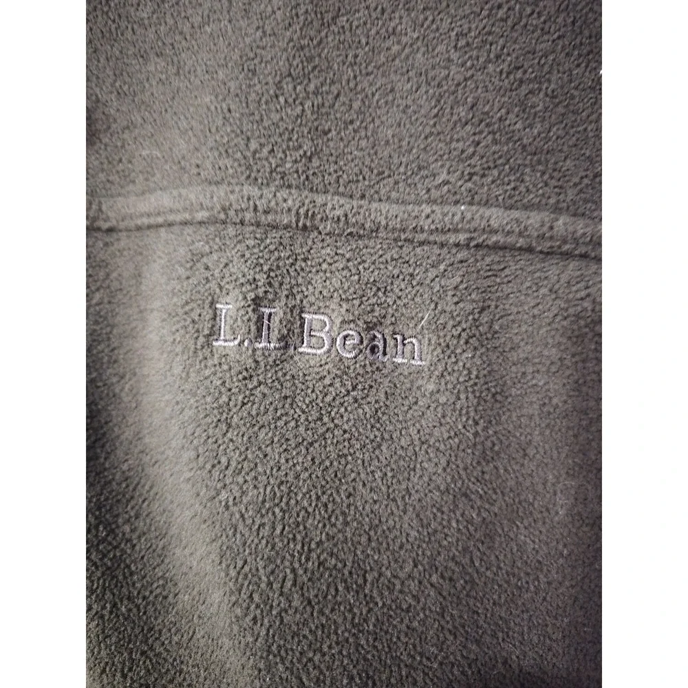 L.L. Bean Mens Fleece Jacket Side Pocket Full Zip Long Sleeve Green Size XL Tall